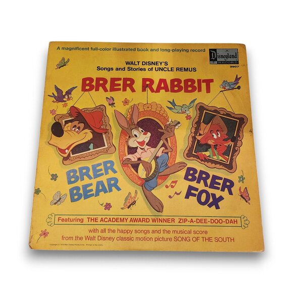 Vintage 1970 Disney Uncle Remus Brer Rabbit Bear Fox Vinyl LP 33 RPM - Picture 1 of 9